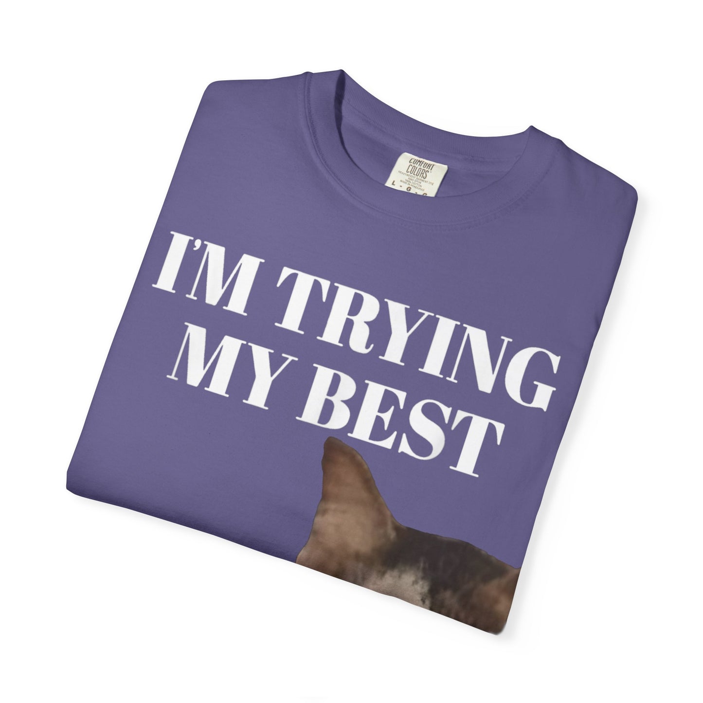 I'm Trying My Best Meme Cat Comfort Colors 1717 T-Shirt
